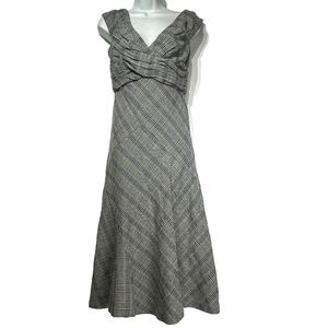 marc jacobs wool plaid sleeveless midi dress Size 2 curb your enthusiasm